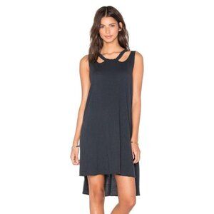 Revolve LNA Aura Dress Mini T-shirt Cut Out Hi Low Asymmetric Hem Cotton